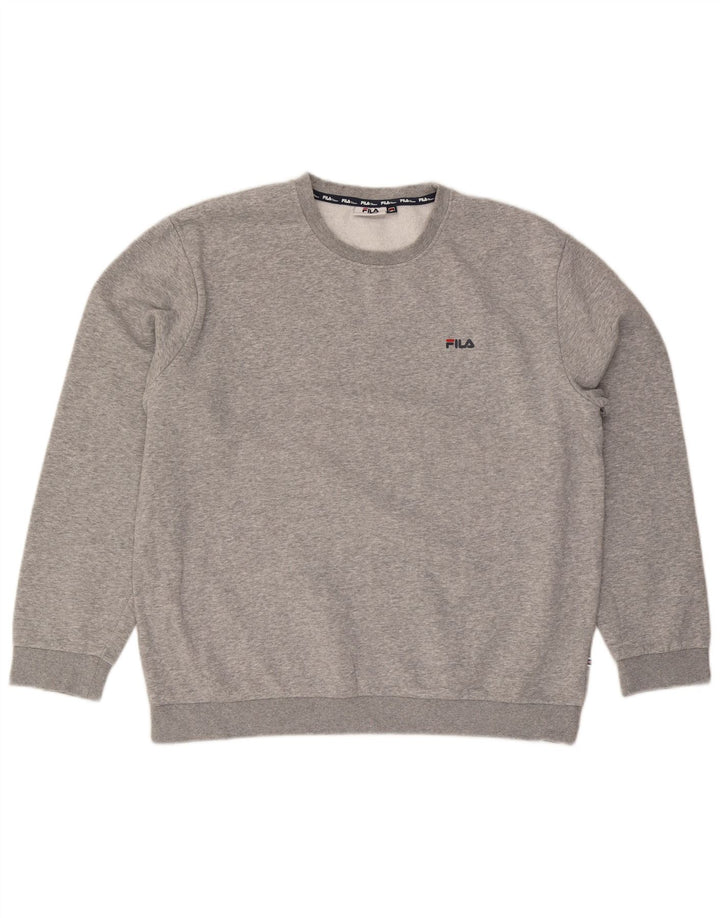 Fila Sudadera para hombre Jumper 2XL Algodón moteado gris