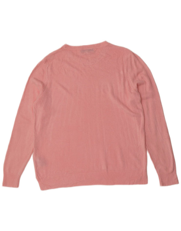 Marks & Spencer Jersey de Cuello Redondo para Mujer UK 40 XL Acrílico Rosa