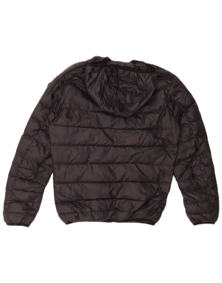 DIESEL Chaqueta acolchada con capucha para hombre UK 36 Small Black Nylon