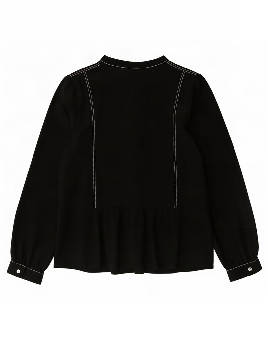 Marks & Spencer Blusa de manga larga para mujer UK 46 Grande Poliéster negro