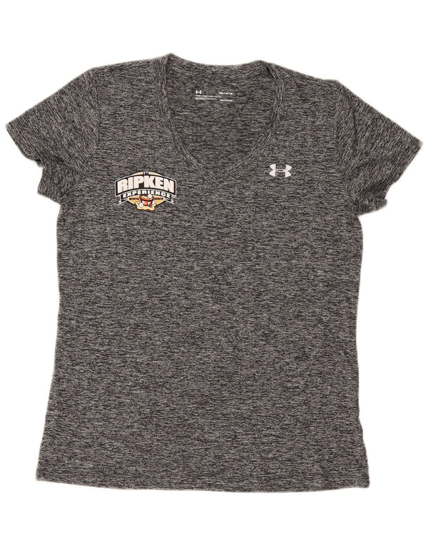 UNDER ARMOUR Camiseta gráfica Heat Gear para mujer UK 40 Gris medio