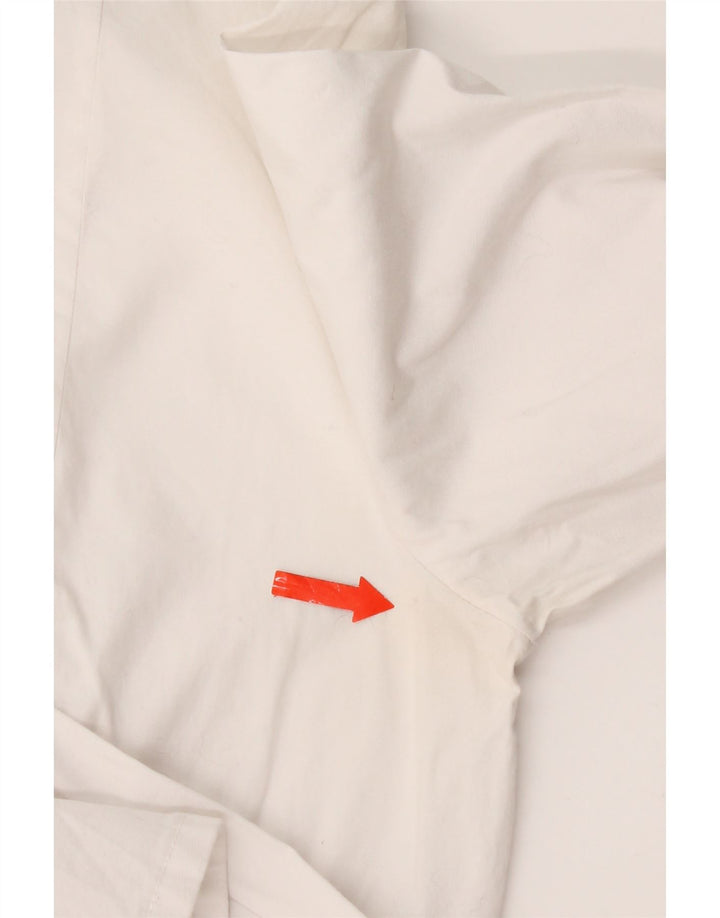 Sergio Tacchini Camisa Mujer UK 40 Grande Algodón Blanco
