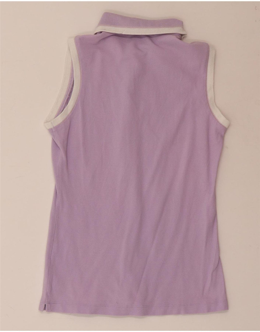 CALVIN KLEIN Polo sin mangas para mujer UK 4 XS Algodón morado