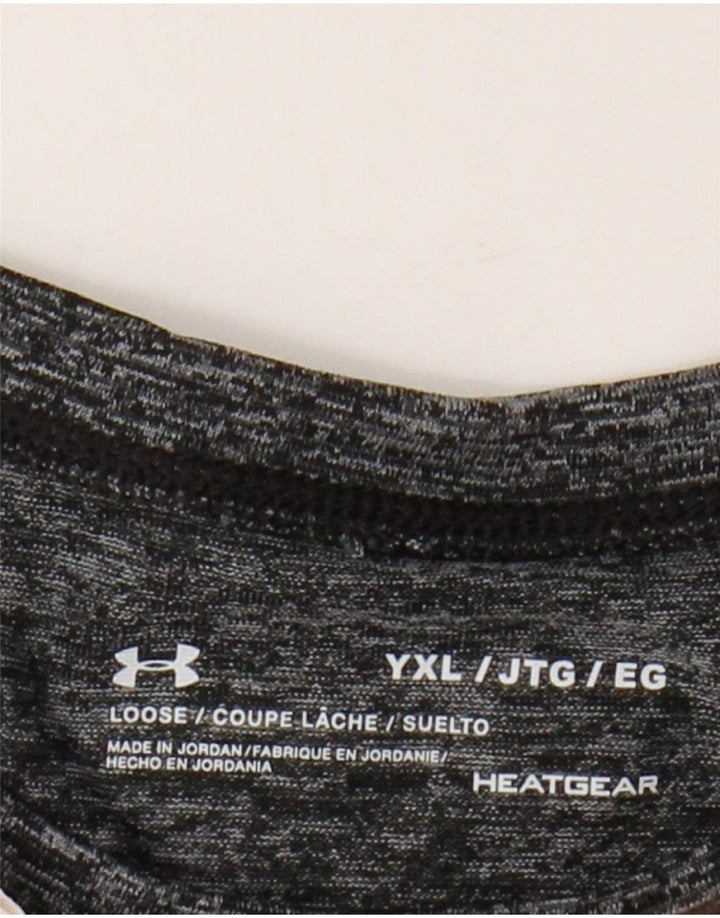 UNDER ARMOUR Camiseta gráfica Heat Gear para niña 13-14 años XL Gris