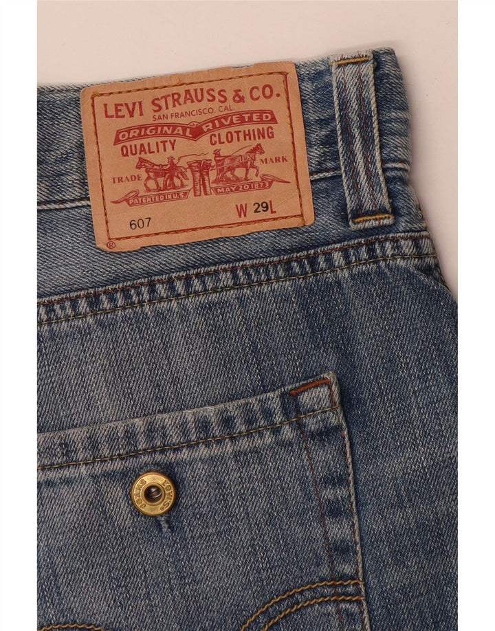Levi's Mujer 607 Shorts Vaqueros W29 Algodón Azul Medio