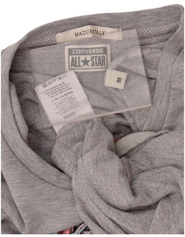 CONVERSE Sudadera gráfica para mujer Jumper UK 14 Algodón gris medio