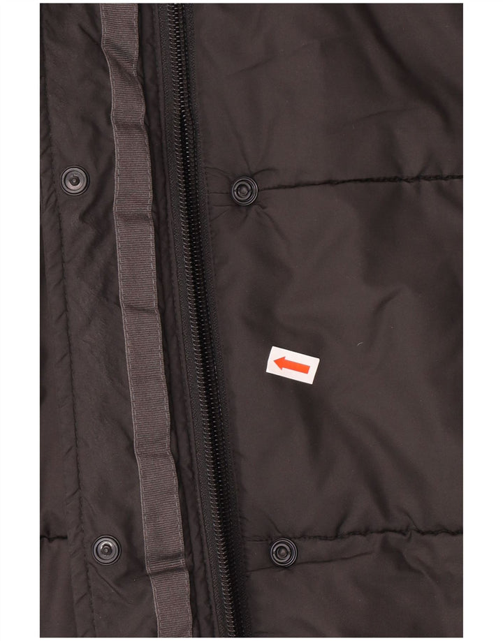 Jack Wolfskin Abrigo acolchado con capucha para mujer UK 40 XL Poliéster gris