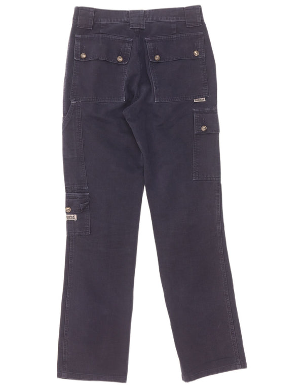 Pickwick Pantalones rectos de pana para hombre W32 L32 Algodón azul marino