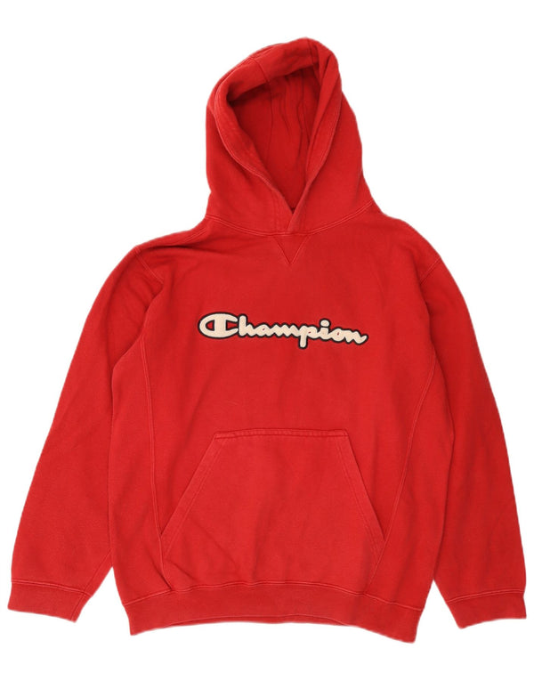 CHAMPION Jersey con capucha gráfica para niños 11-12 años Algodón rojo