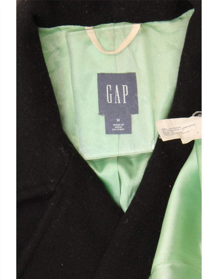 Gap Chaquetón para Mujer UK 44 Lana Virgen Negra Mediana