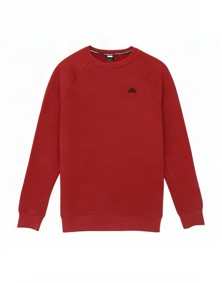 Nike Hombre Sudadera Jumper Grande Borgoña Algodón