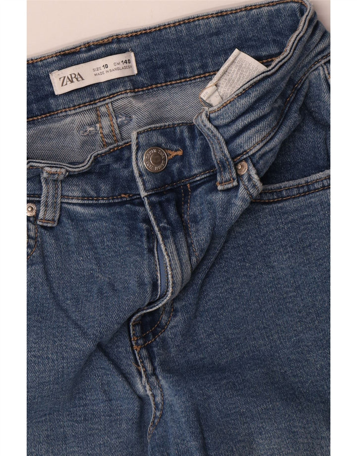Zara Vaqueros Cargo Bootcut para Niñas 9-10 Años W26 L25 Azul
