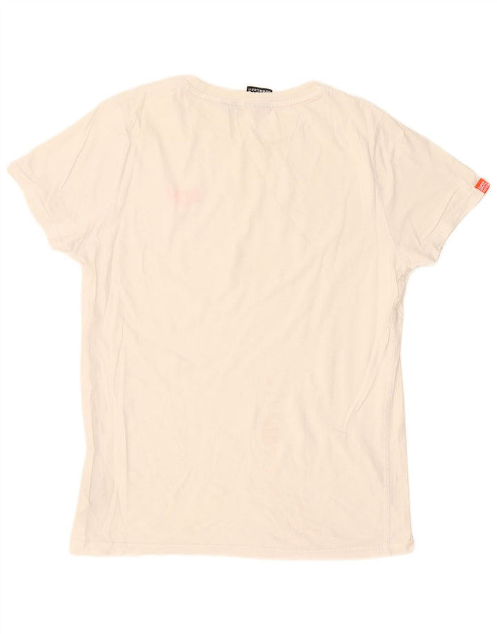Superdry Camiseta Hombre Top XL Blanco Algodón