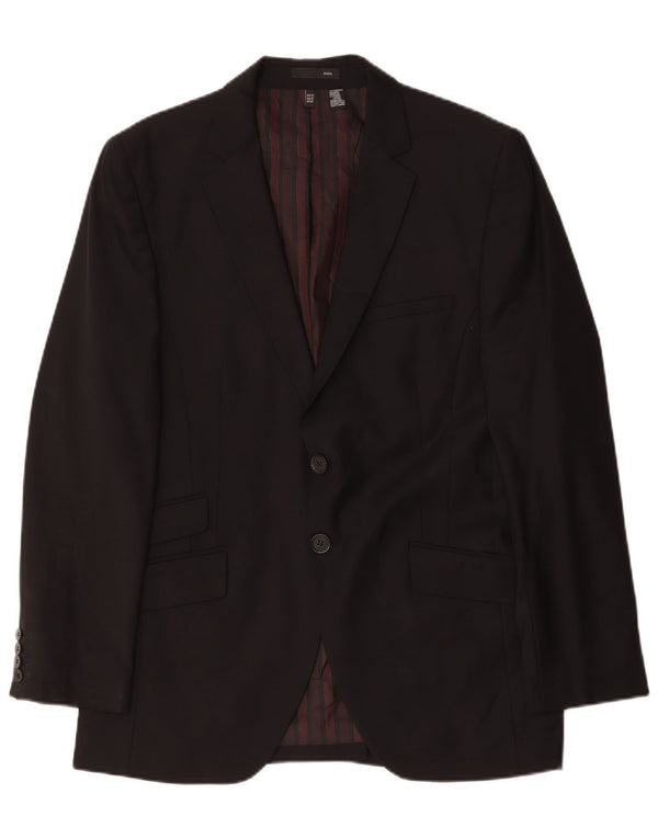 Zara Chaqueta Blazer De 2 Botones Para Hombre EU 50 Mediana Lana Negra