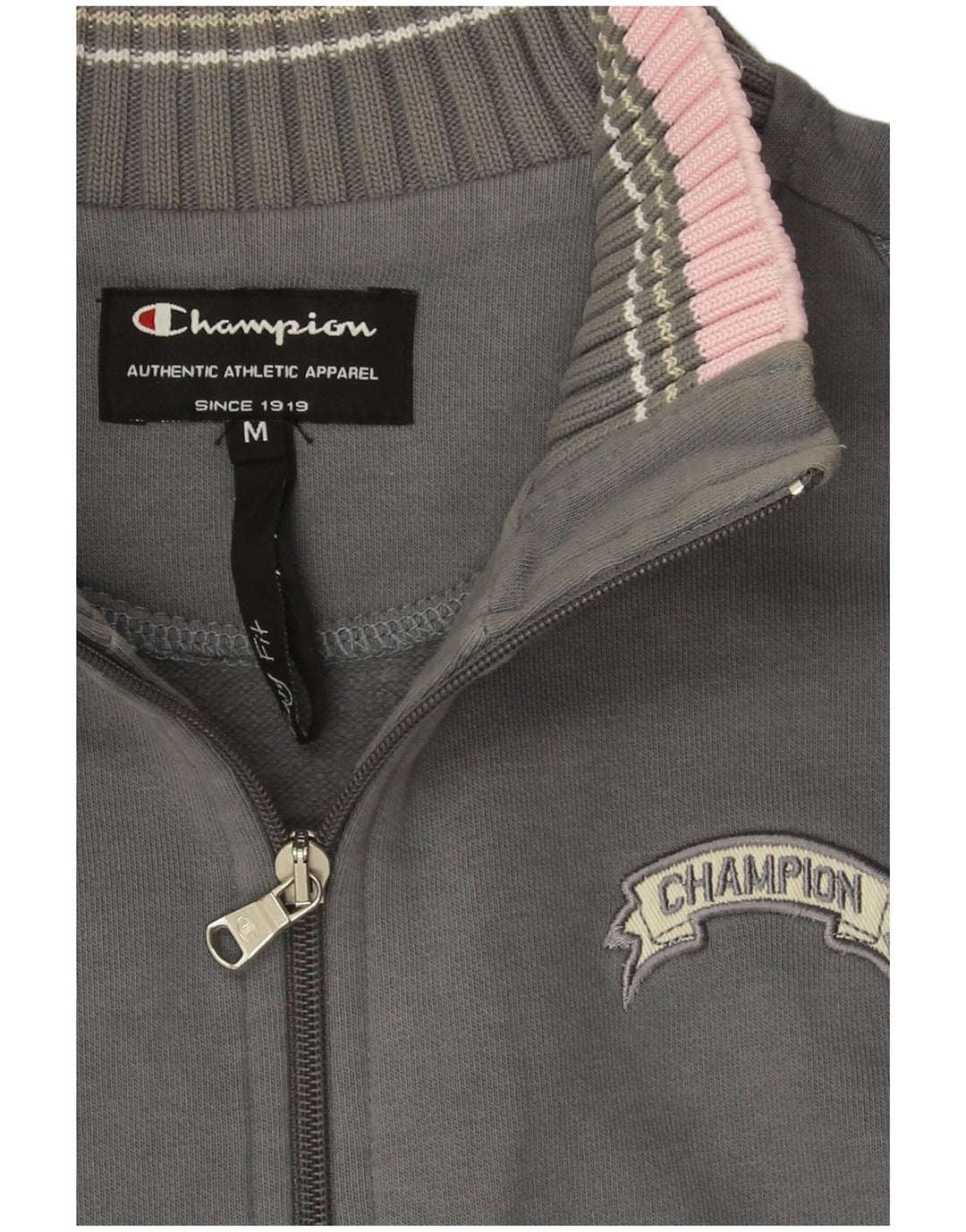 Champion Chaqueta de chándal para mujer UK 44 Algodón color block gris medio