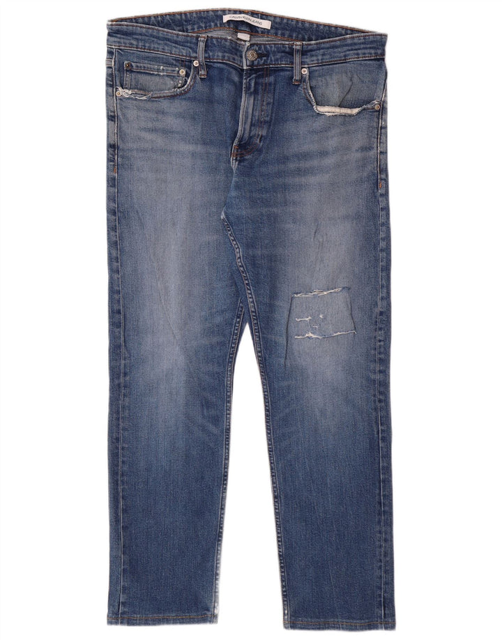 Calvin Klein Jeans ajustados para hombre W34 L28 Algodón azul