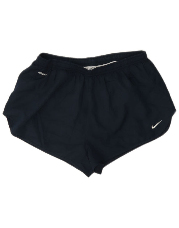 Nike - Pantalones cortos deportivos para mujer, talla 40, talla mediana, azul marino, poliéster