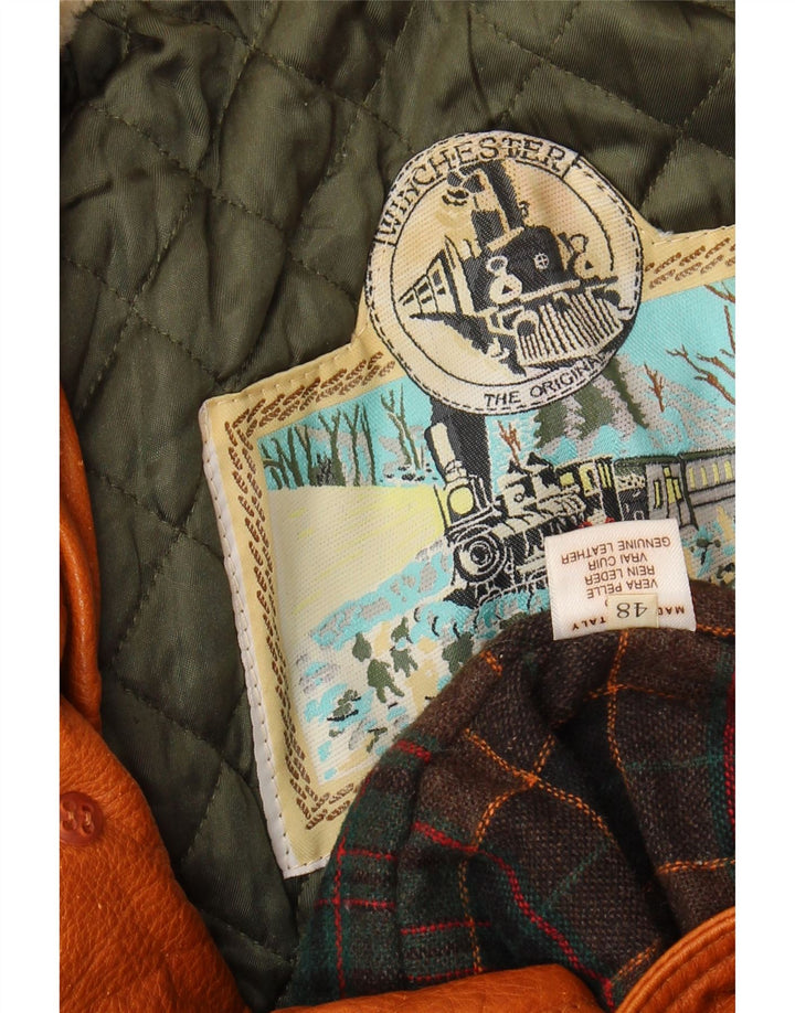 WINCHESTER Chaqueta de cuero para hombre IT 48 Cuero marrón medio