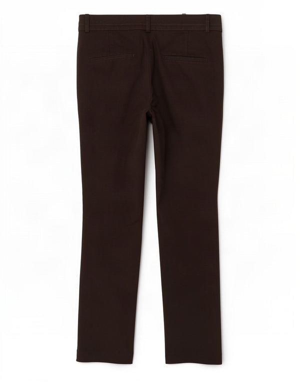 Zara Pantalón Chino Recto Mujer EU 44 XL W34 L27 Algodón Negro