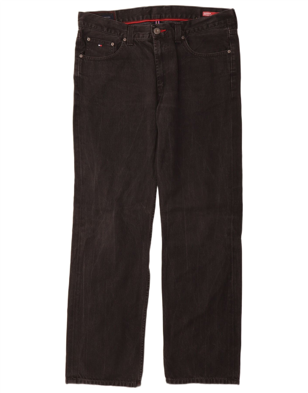 Tommy Hilfiger Vaqueros rectos Madison para hombre W36 L34 Algodón negro