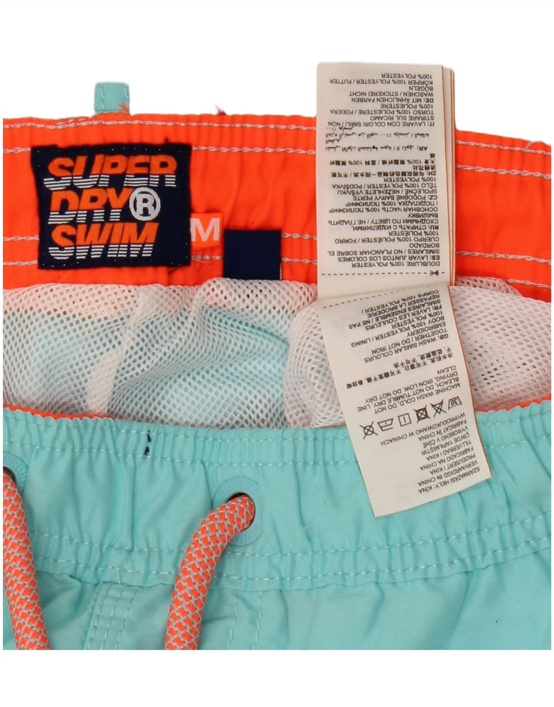 Superdry Shorts De Baño Gráficos Para Hombre Poliéster Azul Medio