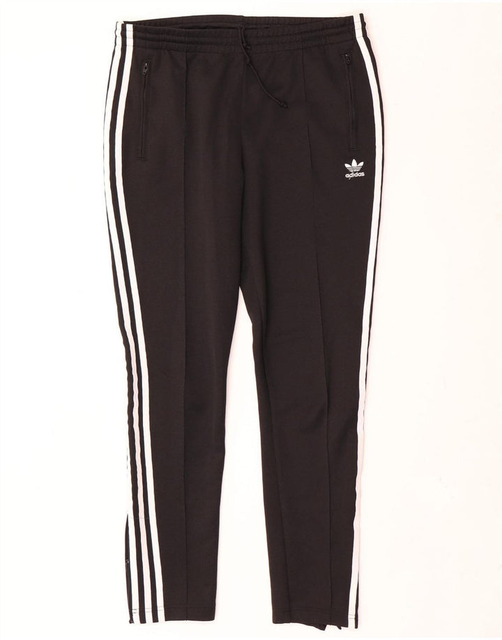 Adidas Pantalones de chándal para mujer UK 12 Medium Negro Poliéster