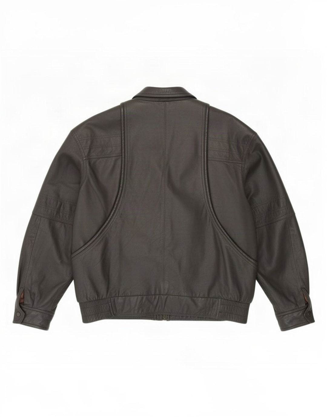 Jeffrey Brownleader Chaqueta de cuero para hombre Reino Unido 40 Gris grande