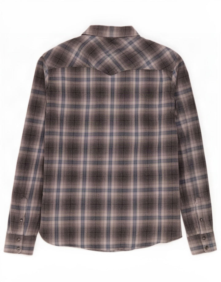 All Saints Camisa De Franela Para Hombre Algodón A Cuadros Gris Pequeño