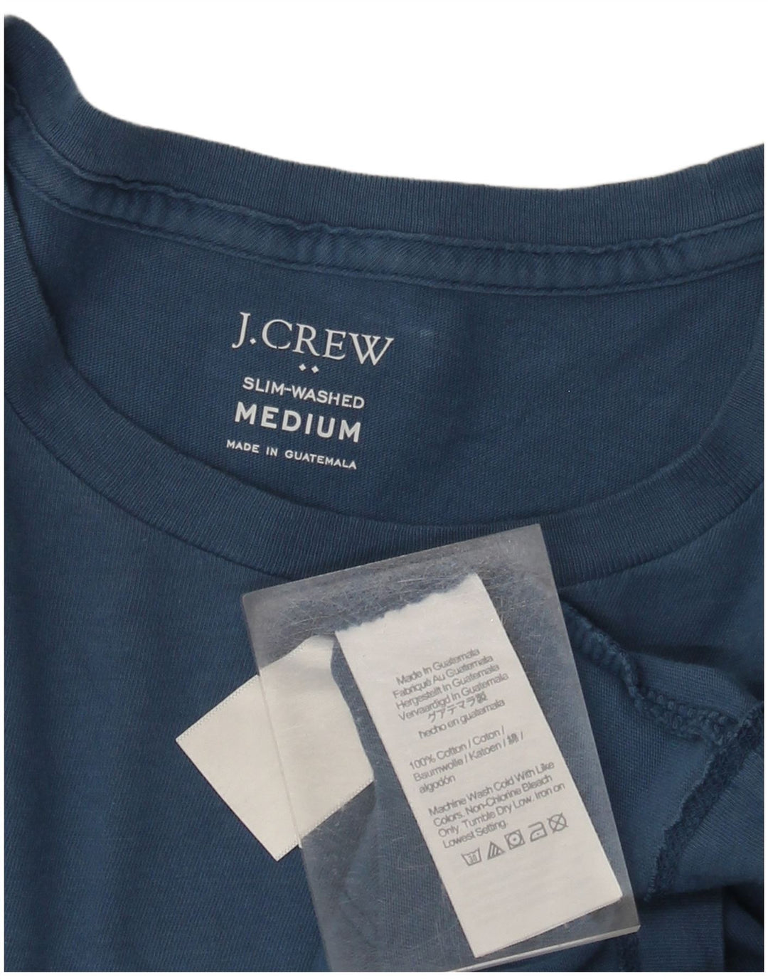 J. CREW Camiseta ajustada para hombre Top de algodón azul medio