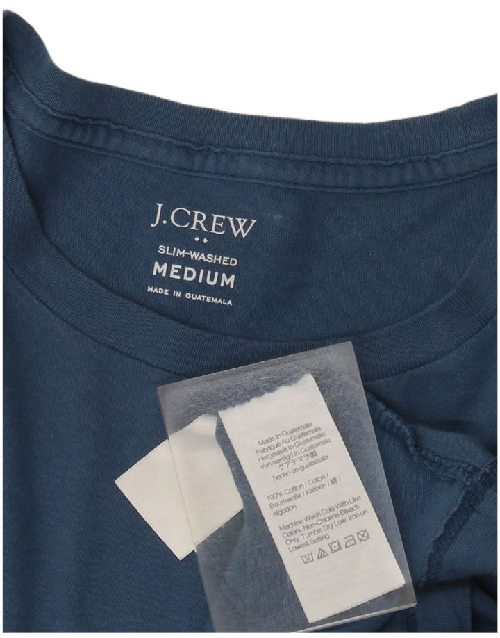 J. CREW Camiseta ajustada para hombre Top de algodón azul medio