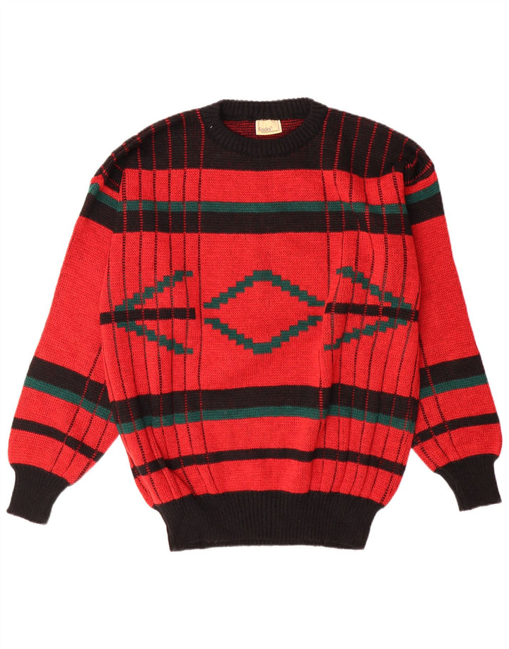 Rodes Jersey De Cuello Redondo Hombre Rojo Medio Geométrico