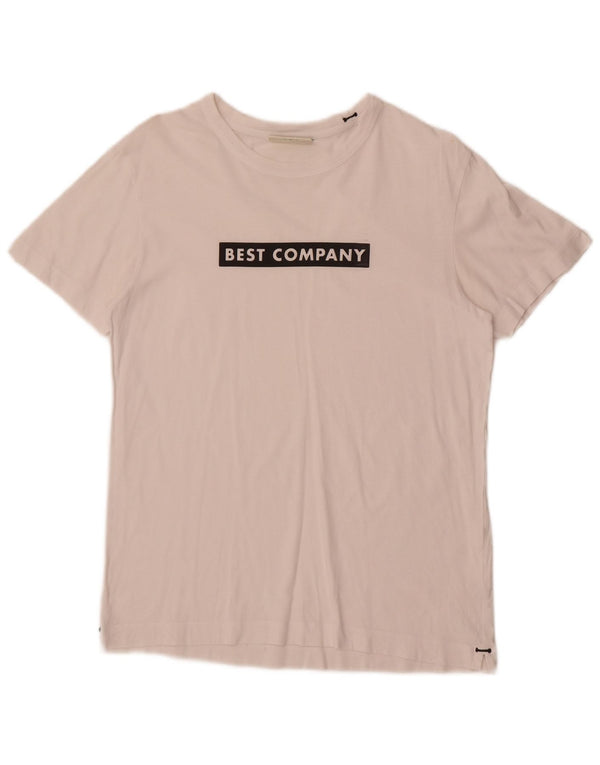 Best Company Camiseta gráfica para hombre Top Small White Cotton