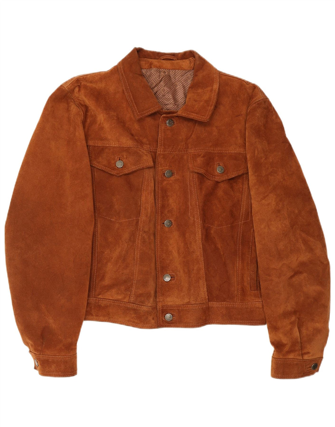 Vintage mujer bombardero ante chaqueta Reino Unido 14 cuero marrón medio