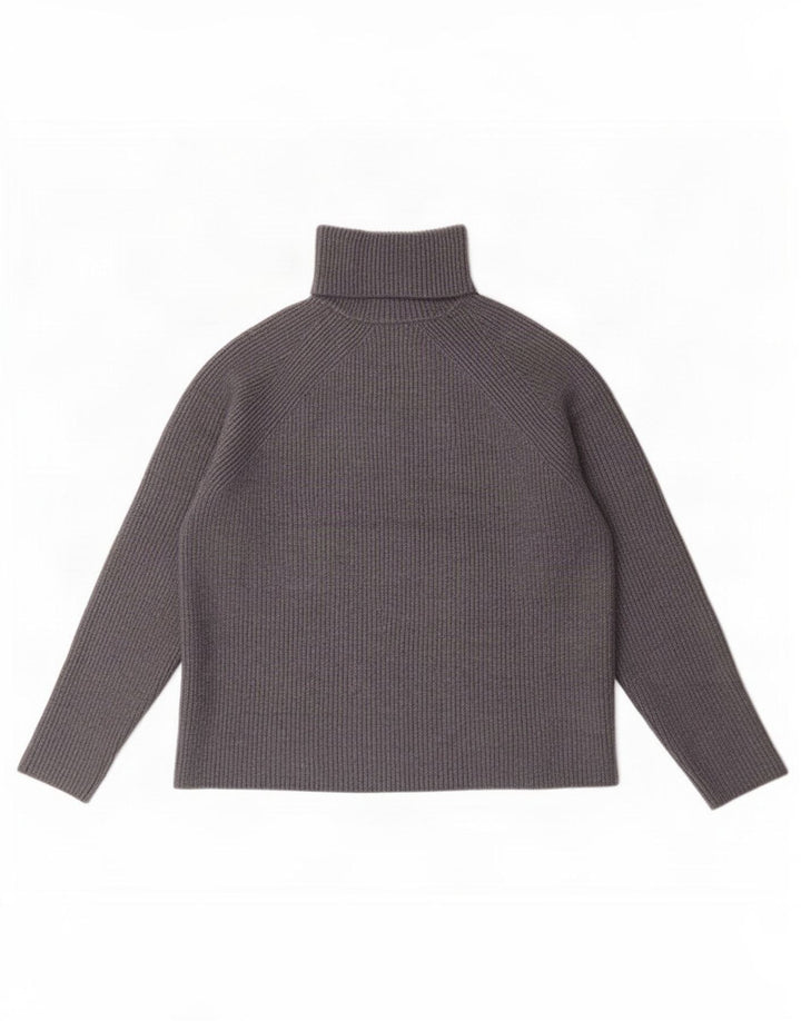 Marks & Spencer Suéter corto con cuello vuelto para mujer UK 40 Gris medio