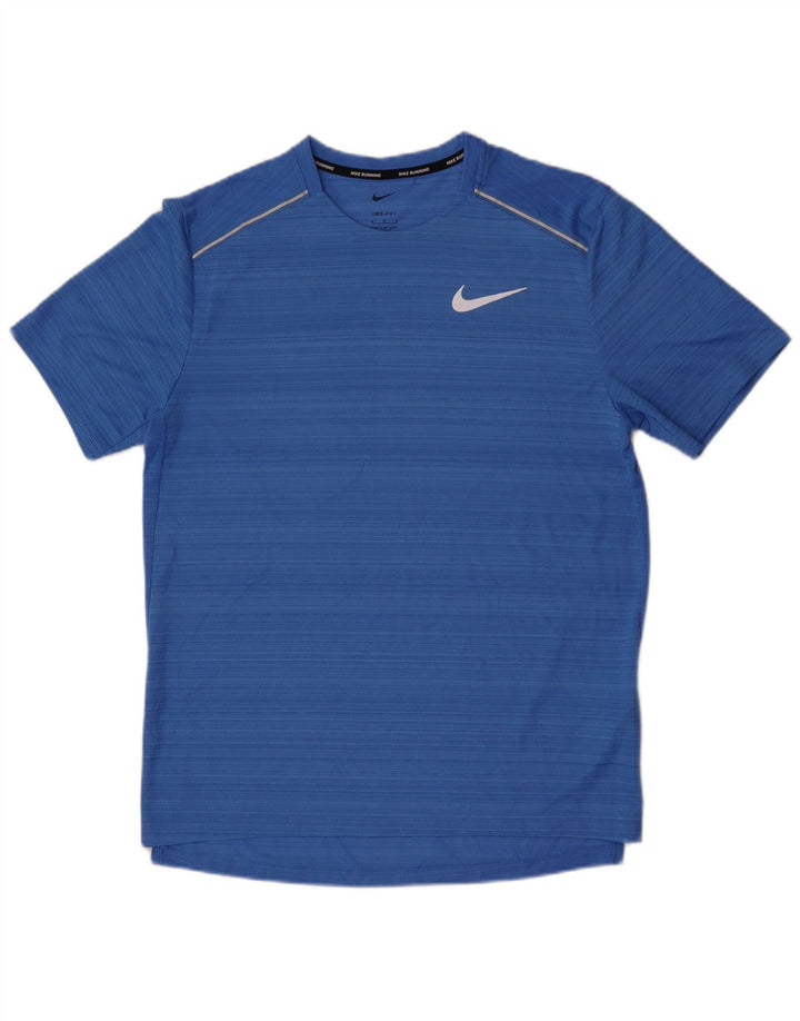 Camiseta Nike Dri Fit para hombre Top poliéster a rayas azul medio
