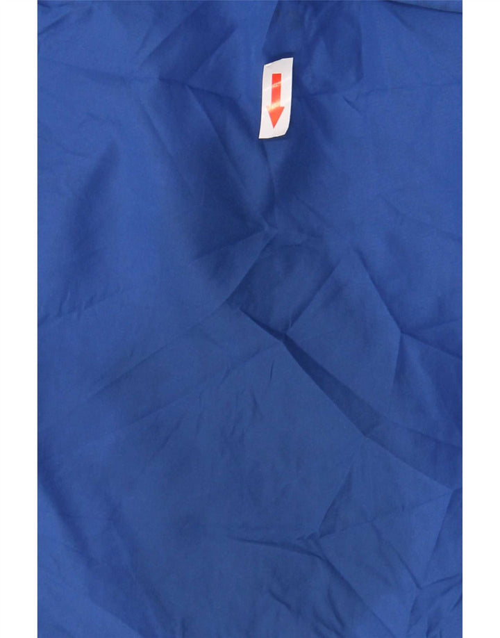 Eddie Bauer Chaqueta impermeable con capucha para hombre UK 38 Poliéster azul medio
