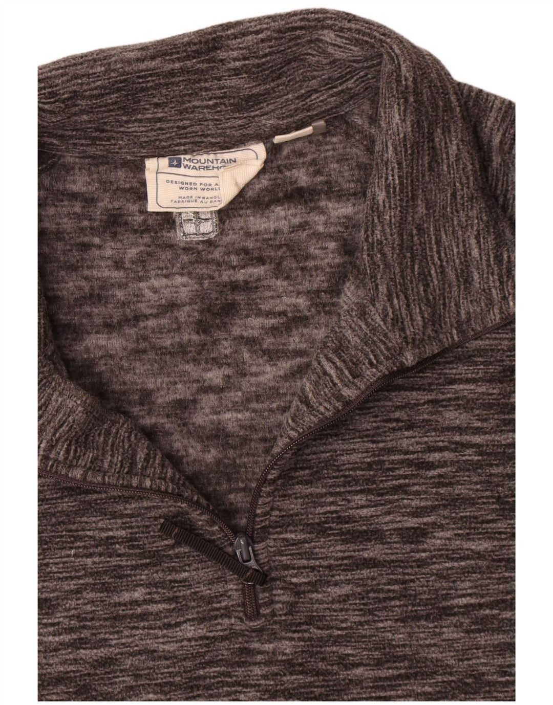 Jersey de forro polar con cuello y cremallera para hombre de Mountain Warehouse Poliéster moteado gris grande