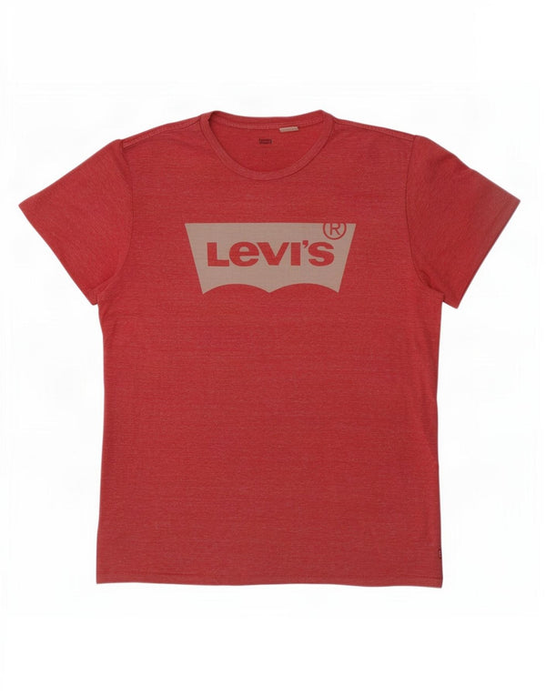 Levi's Camiseta gráfica para hombre Top grande con motas rojas