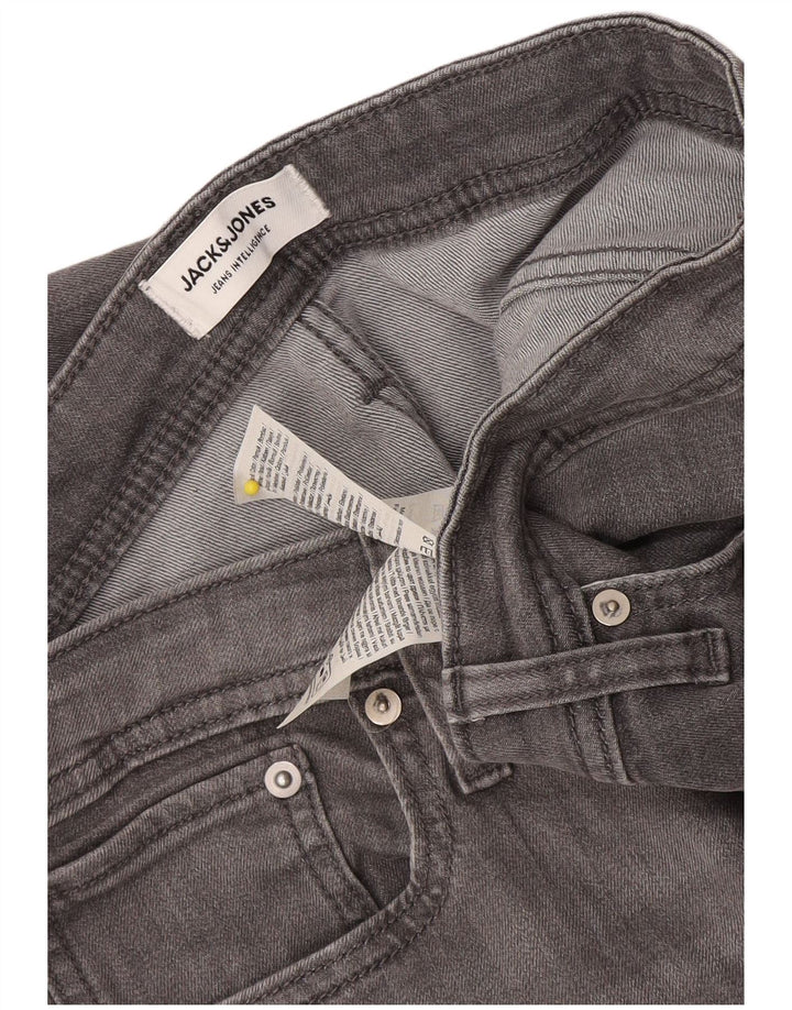 Jack & Jones Hombre GLENN Slim Jeans W34 L33 Algodón Gris