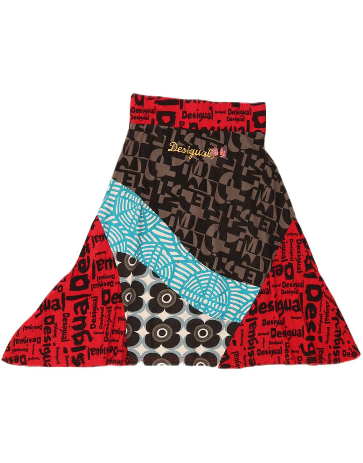 DESIGUAL Womens A-Line Skirt EU 36 Small W26 Multicoloured