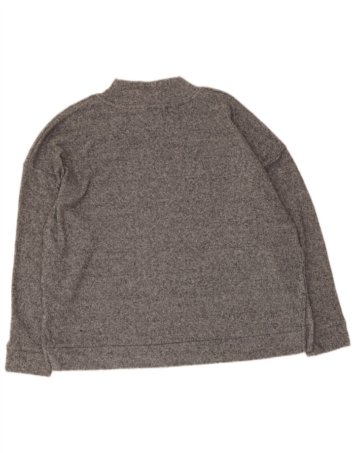 MARKS & SPENCER Suéter tipo jersey con cuello alto para mujer UK 46 Grande gris moteado