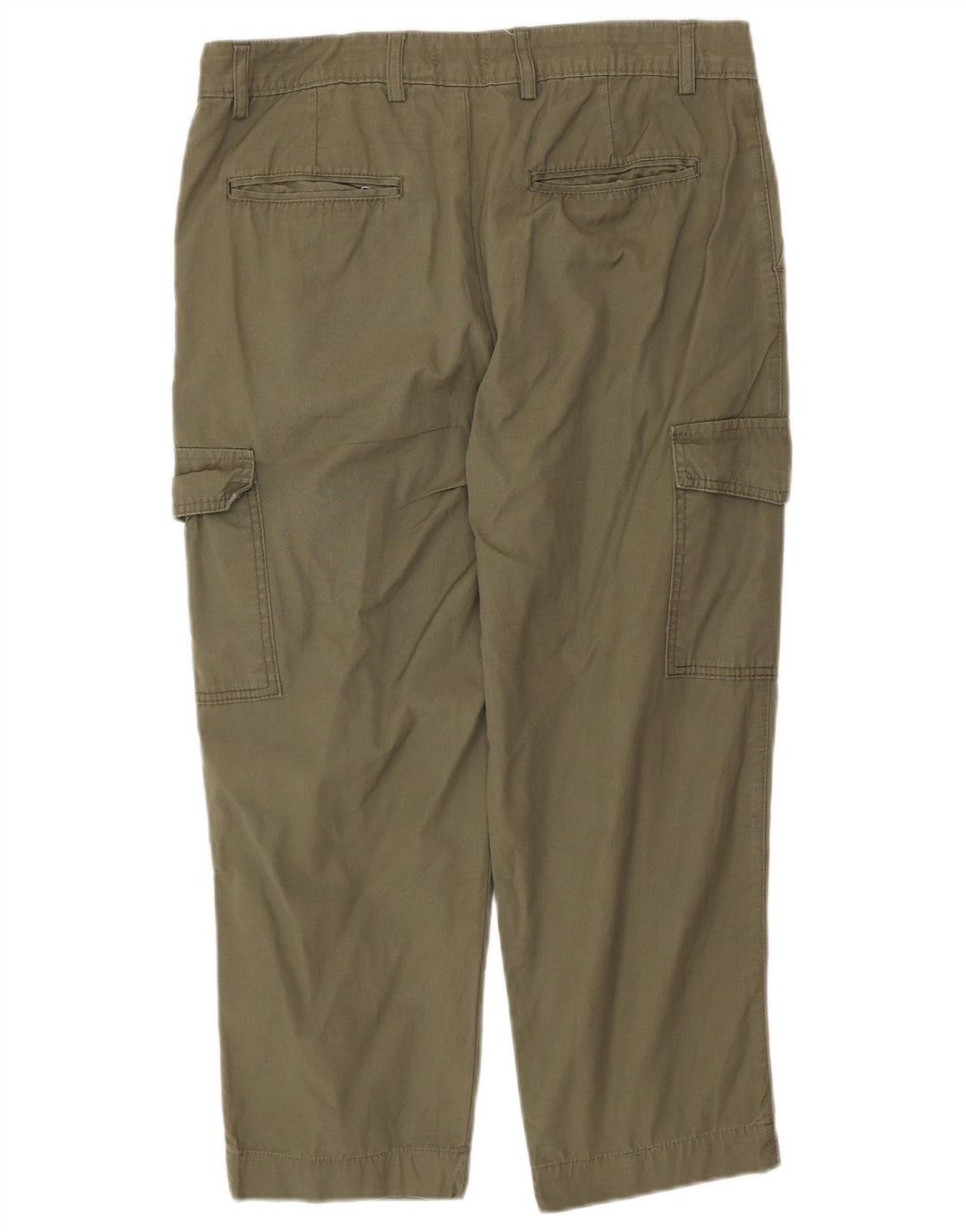 BLU STUDIO Pantalones cargo con pinzas Napoli para hombre IT 50 Large W36 L24 Verde
