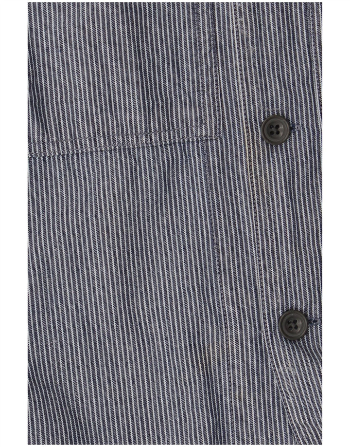 Camisa para hombre French Connection pequeña de algodón con rayas diplomáticas en azul marino