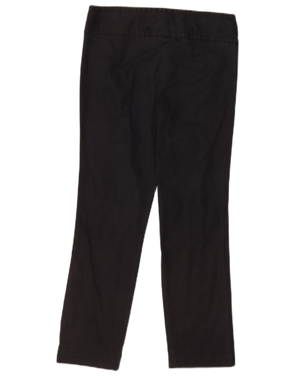 Benetton Pantalones Casuales Rectos Mujer EU 40 Medium W28 L26 Negro Algodón