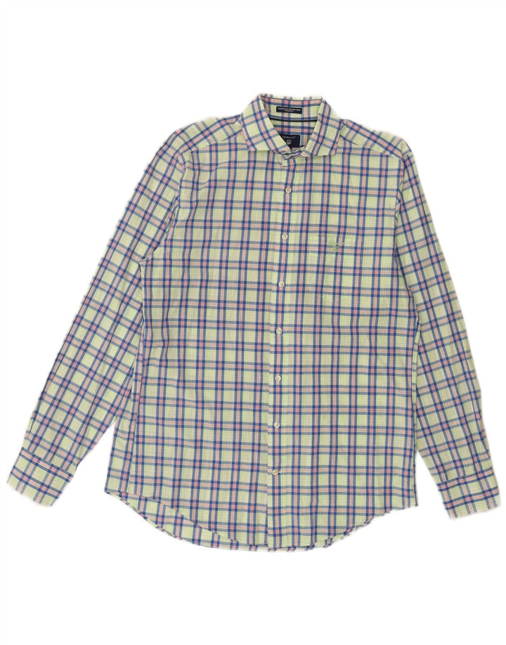 GANT Mens Regular Fit Shirt Medium Green Check Cotton