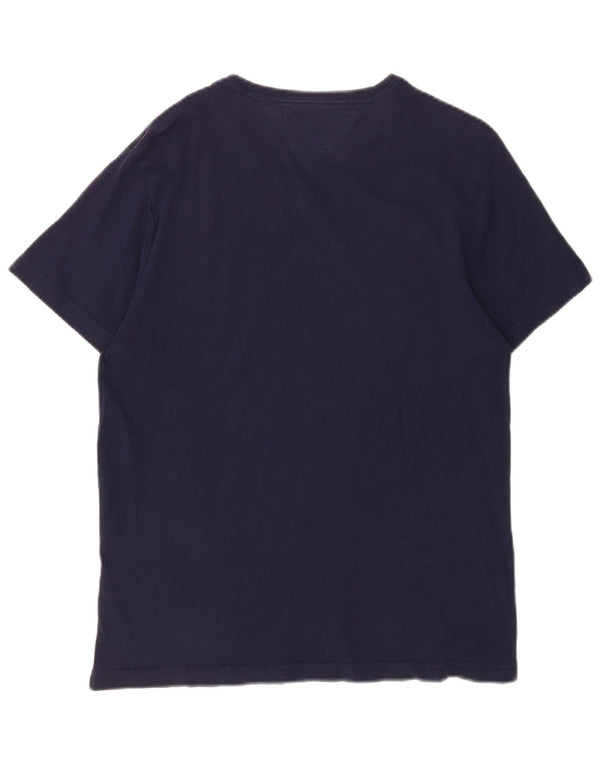 Tommy Hilfiger Hombre Camiseta Gráfica Top Medium Azul Marino