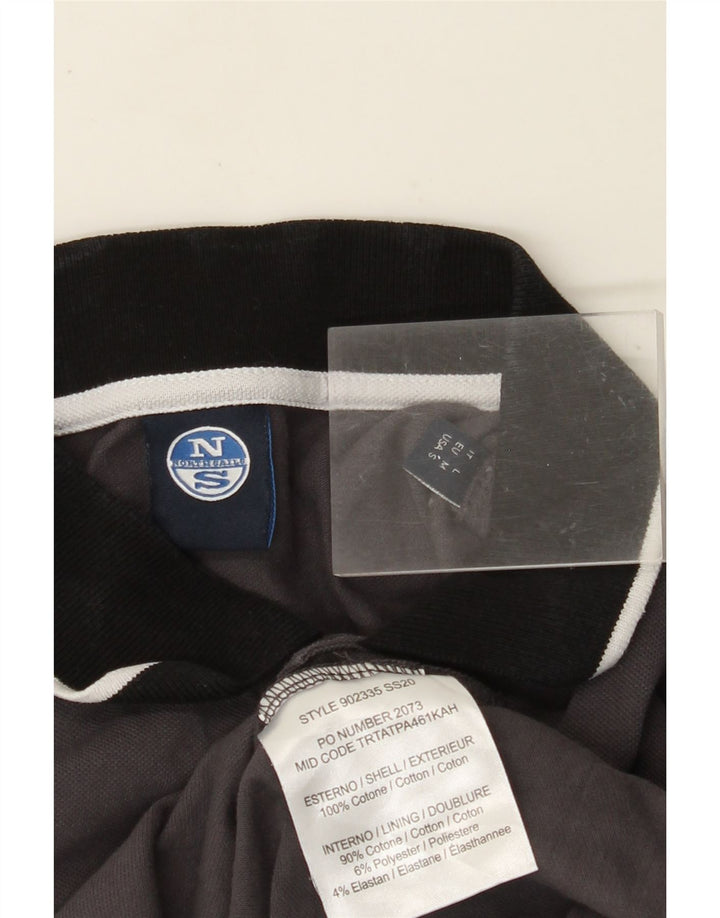 NORTH SAILS Polo gráfico para hombre de algodón gris pequeño