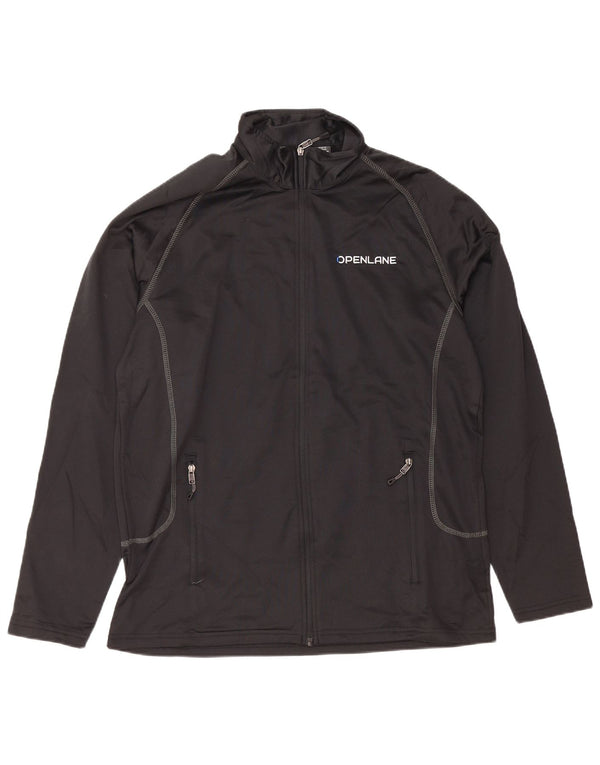 EDDIE BAUER Chaqueta superior de chándal para hombre Poliéster negro grande