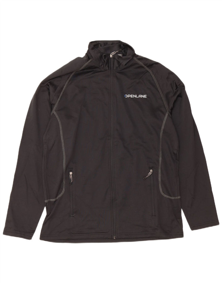 EDDIE BAUER Chaqueta superior de chándal para hombre Poliéster negro grande