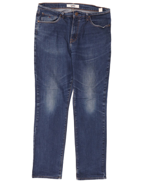 Tommy Hilfiger Vaqueros Droite Slim para Hombre W36 L32 Azul